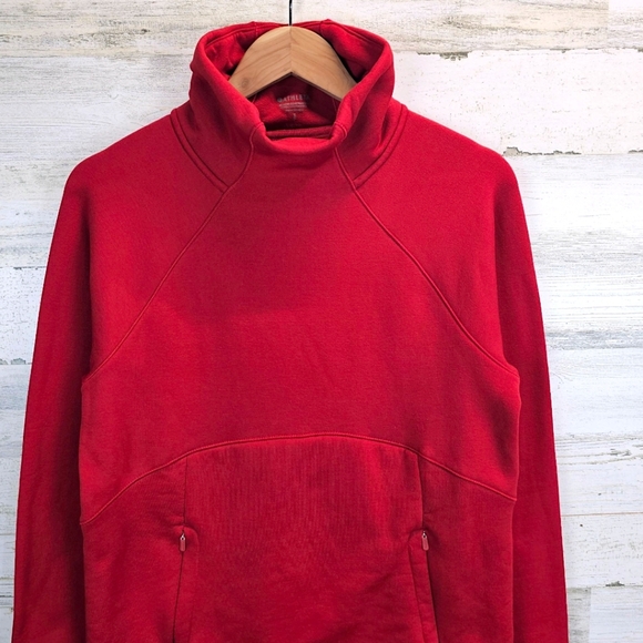 Athleta Womens Polartec Funnel Neck Pullover Small Red Activewear Outdoor Nylon - Picture 5 of 11